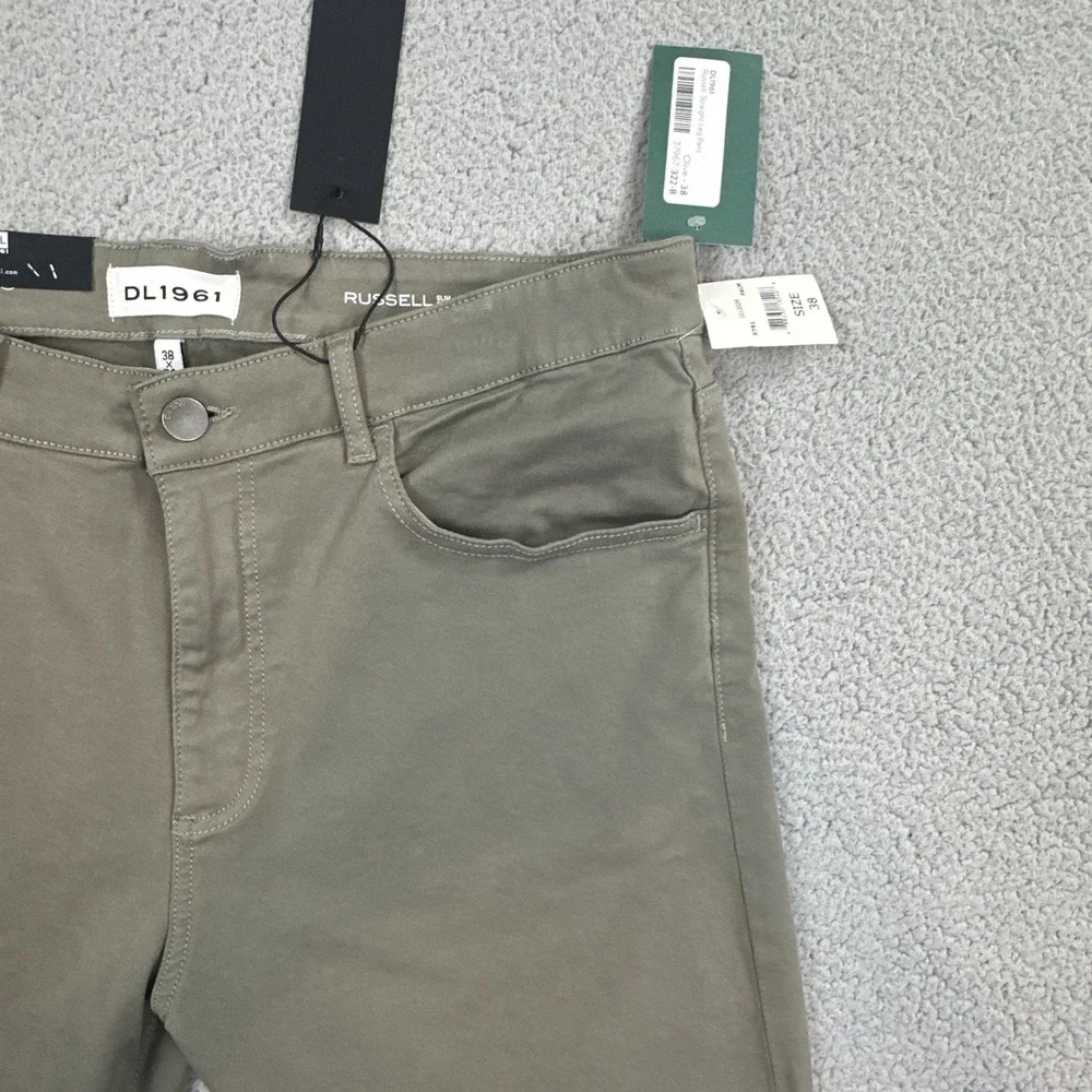 NWT DL 1961 Russell Slim Straight Pants Men 38x34 Palm Smart Denim XTwill